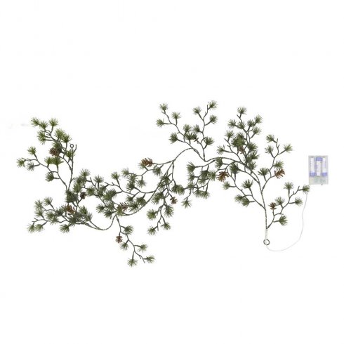 Ljusslinga med gran & kottar 150 cm