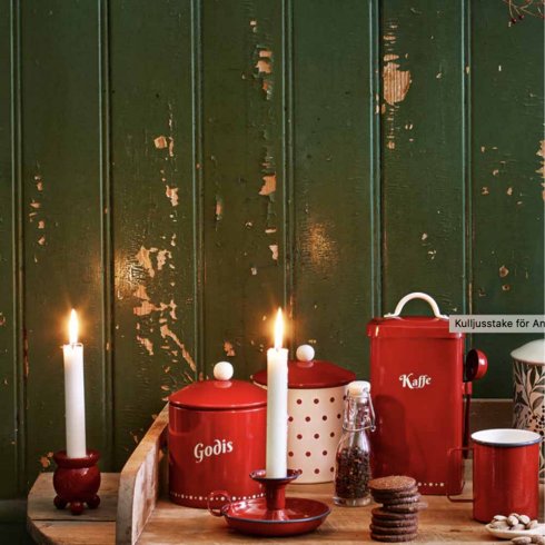 Röd Kulljusstake för antikljus Liten