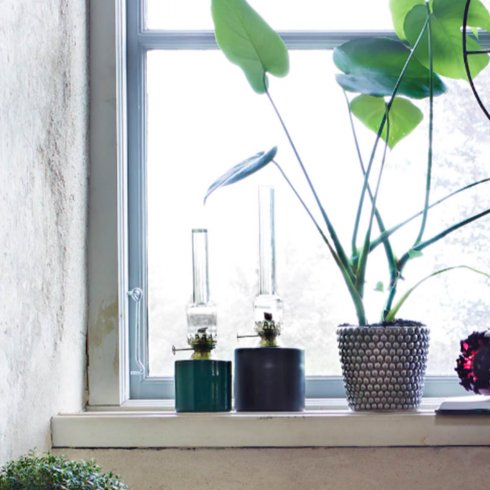 Fotogenlampa Rak Svart Liten Ø 8 x 25 cm