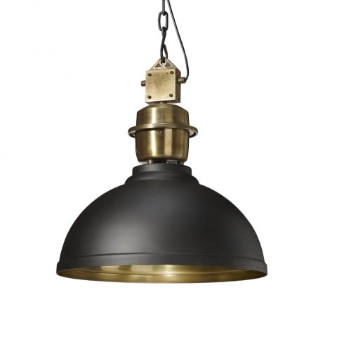 Manchester taklampa Svart/Mässing 35 cm - Pr Home