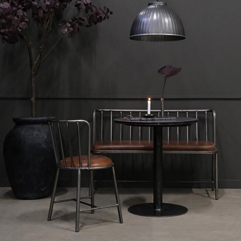 Manhattan järnbänk med läder Trademark Living