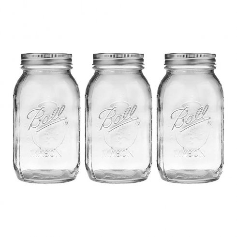 Mason jar - Quart 0,9 liter - Regular mouth