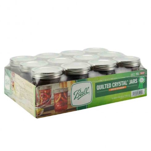 Quilted Mason Jar - Half pint 0,24 liter - Regular mouth