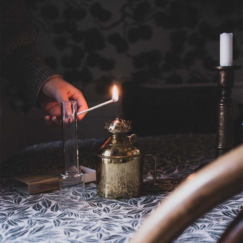 Fotogenlampa Linné Mässing Stor Ø 10 x 33 cm