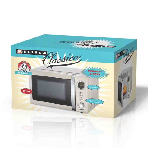 Mikrovågsugn i retrostil 20 liter creme - Melissa