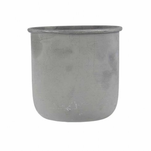 Metallkruka grå mini Ø: 8 cm