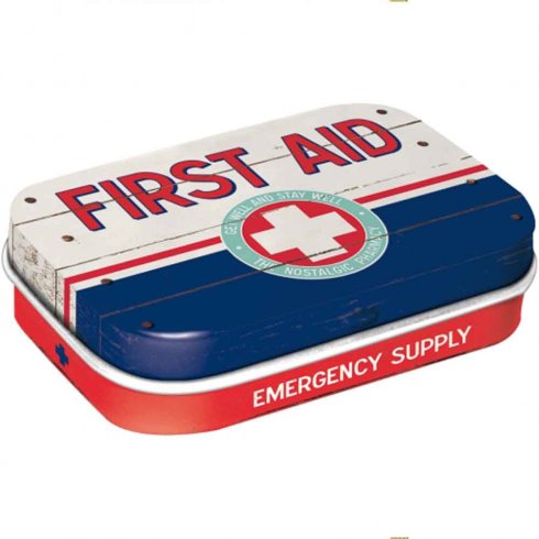 Pillerask First Aid Supply med mintpastiller