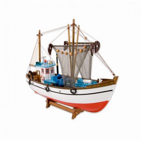 Modell Fiskebåt med nät 45 cm
