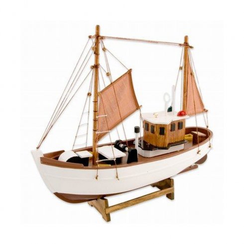 Modell Fiskebåt med segel 38 cm