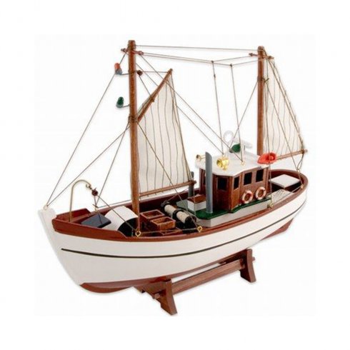 Modell Fiskebåt med segel 40 cm