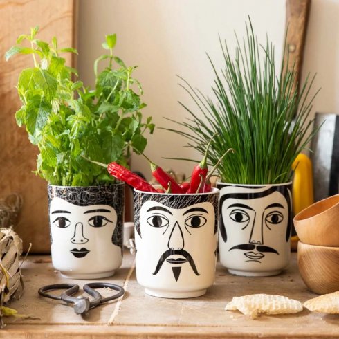 Kruka Svartvit Mr Walsh Ø 10 cm