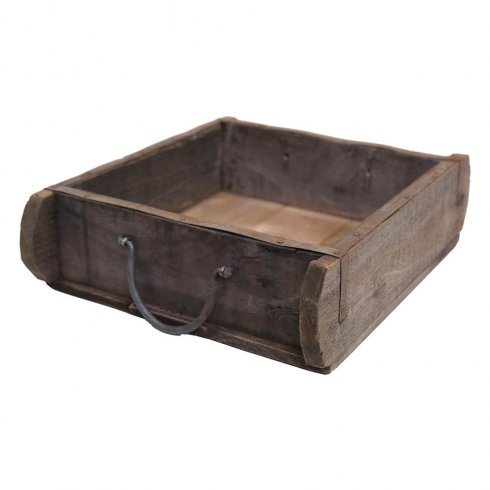 Trälåda med handtag i återvunnet trä