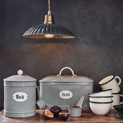 Retro Müsli burk i järn - Grön
