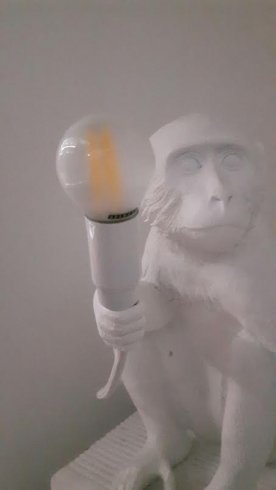 Monkeylamp extralampa för seletti aplampa vit