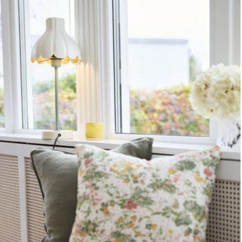 Wera bordslampa Offwhite/grön 47cm