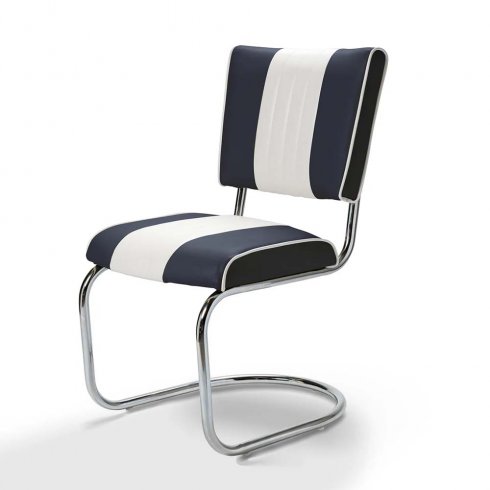 Retro stol swing tvåfärgad svart