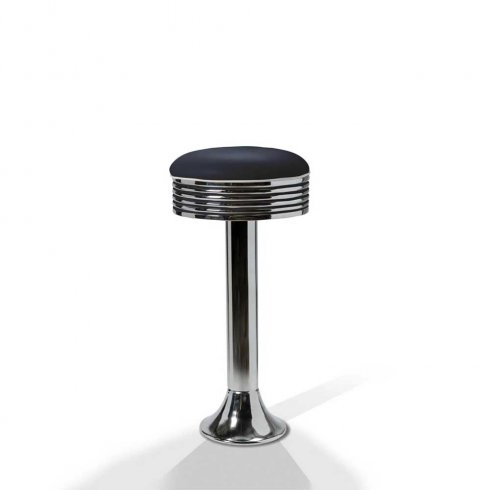 Diner barstol golvfast utan rygg svart