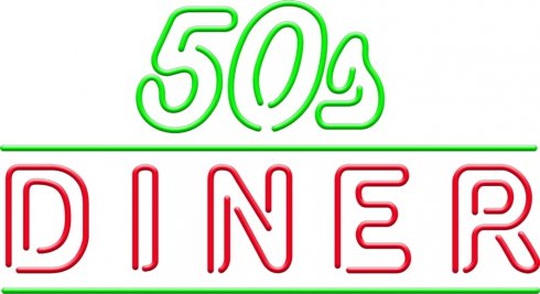 Neonskylt 50s diner