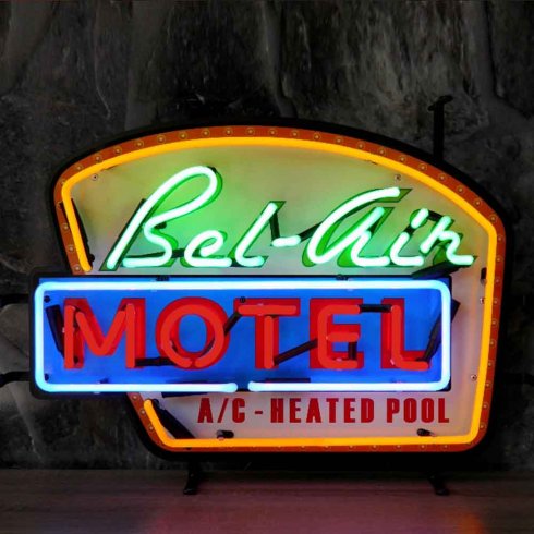 Neonskylt bel air motel