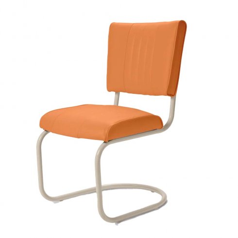 Retro stol creme swing enfärgad orange