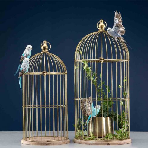 Fågelbur Origo antik mässing