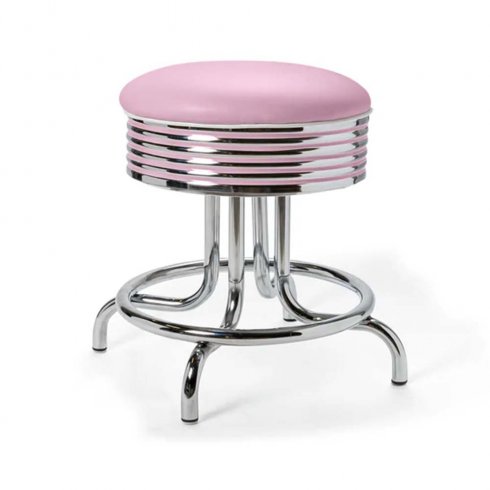 Retro pall rund låg rosalila