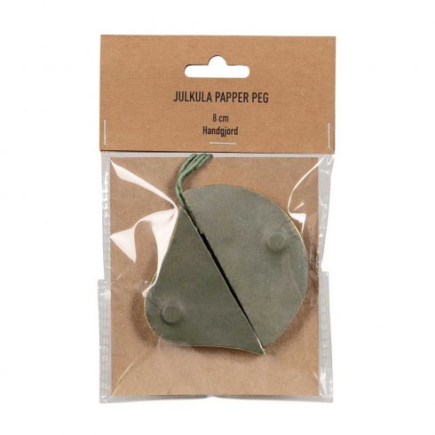 Pappers kulor Peg grön & guld mix av 2