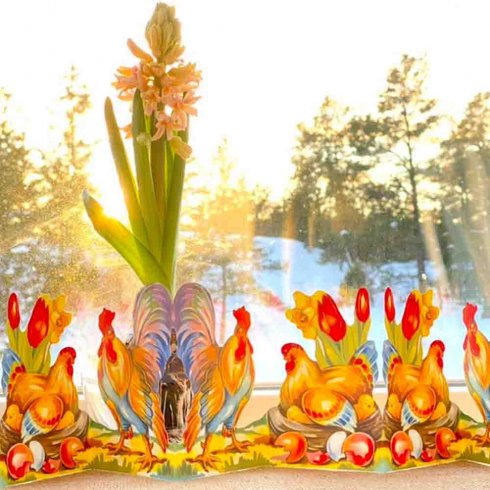 Påskdekoration Pappersrader Hönor