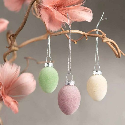 Påskägg i glas med Sammet Pastell mix 9 pack