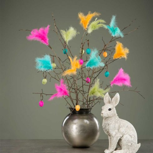 Fjäder Trådad Vippa Färgmix 12 pack