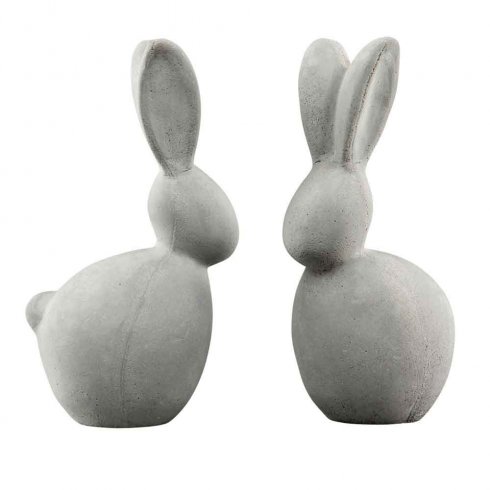 Andrahandssortering Kanin i Cement med stående öron 17 cm 