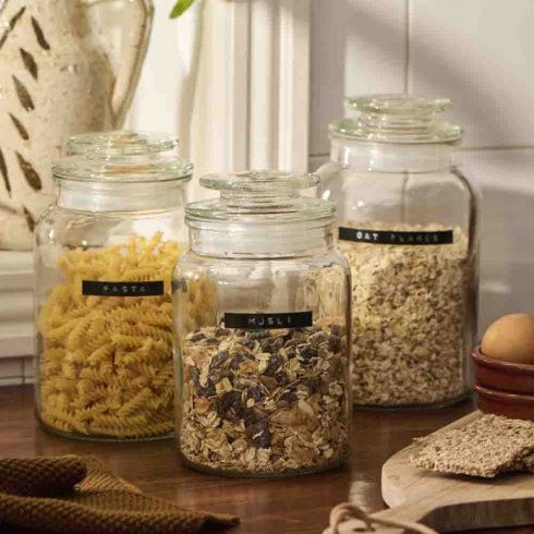 Glasburk med glaslock 1250 ml