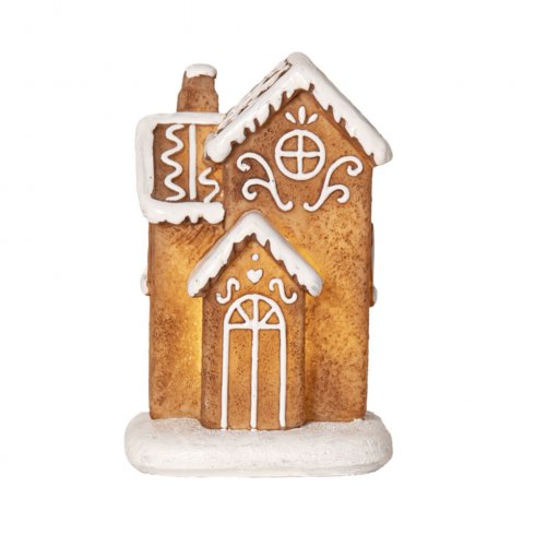 Juldekoration pepparkakshus 3set Led