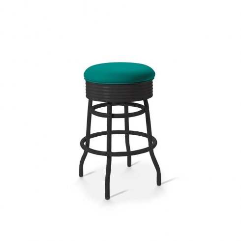 Diner Barstol helsvart utan rygg 66 cm petrol