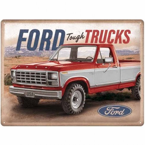 Ford Tough Trucks plåtskylt 30x40cm