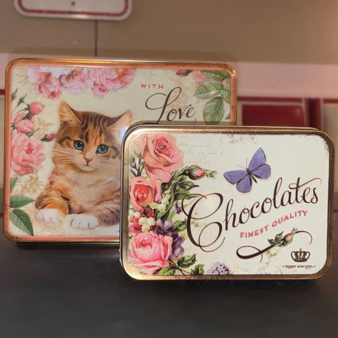 Plåtburk Platt Biscuits Fjäril