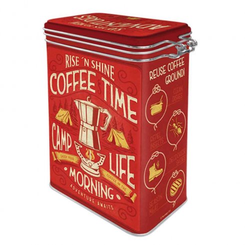 Kaffeburk Rise and shine Coffeetime med knäpplock