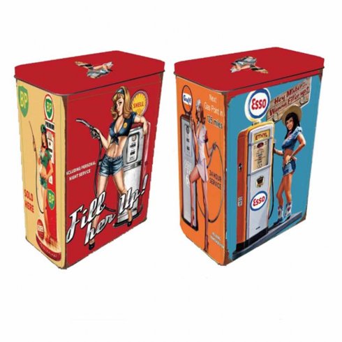 Andrahandssortering Retroburk Bensinmackar röd ca 4 liter