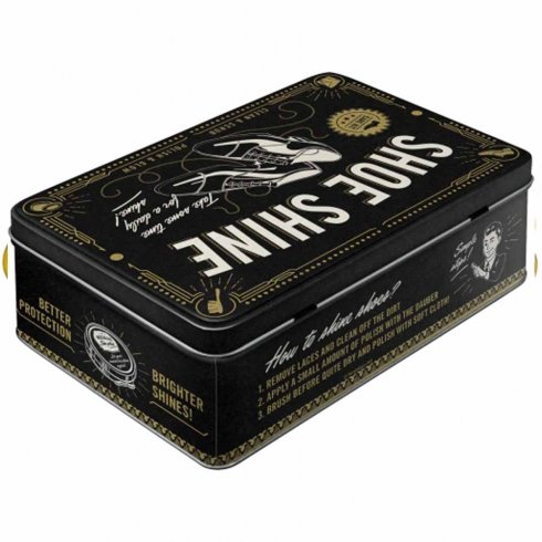 Platt plåtburk Shoe shine