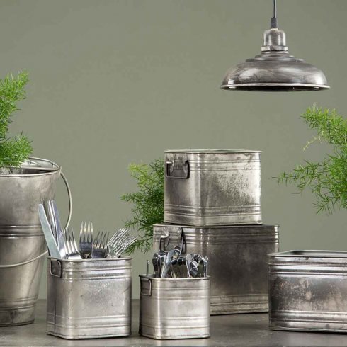 Plåtburk Kvadrat Rusty 2 set