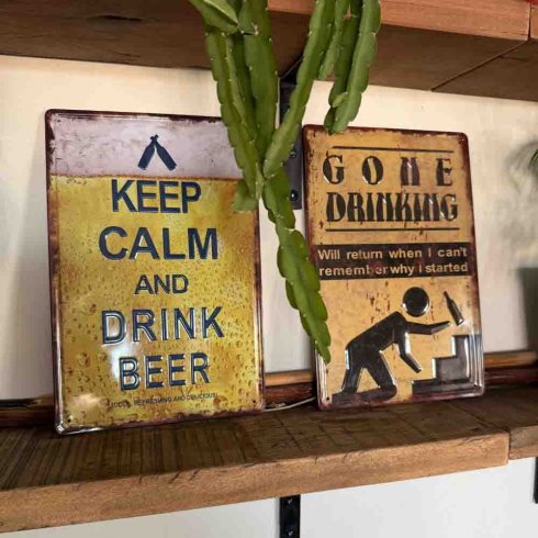 Plåtskylt Keep Calm... 20x30cm