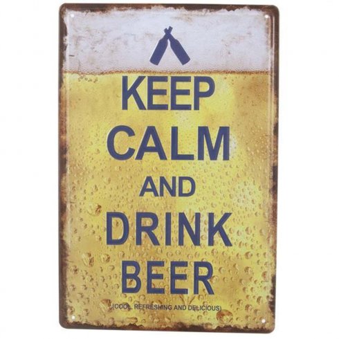 Plåtskylt Keep Calm... 20x30cm