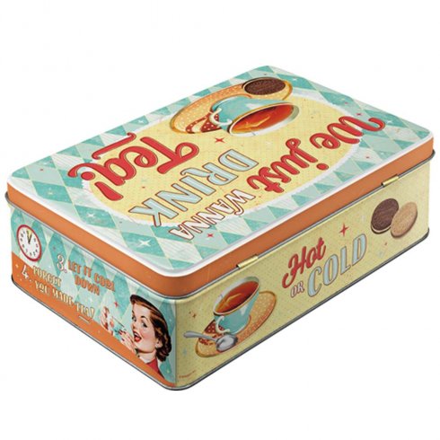 Platt plåtburk Drink Tea