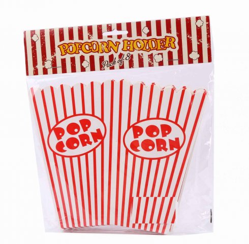 Popcornskålar i papper 8 pack