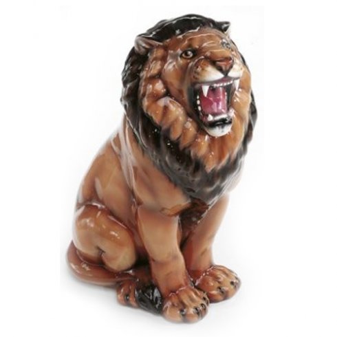 Italienskt porslinsdjur lejon 60 cm