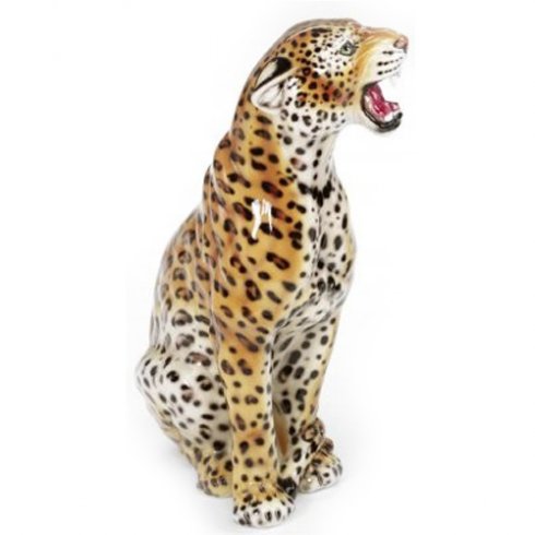 Italienskt porslinsdjur leopard 86 cm
