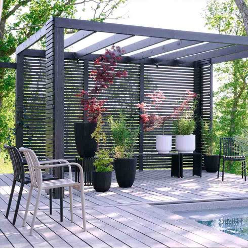 Ravello Karmstol med armstöd Svart