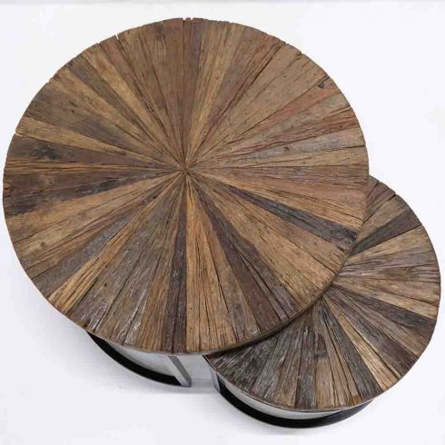 Soffbord /Sidobord i återvunnet trä 2 set Trademark Living