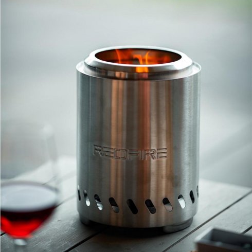 Volcano eldstad bordsvariant Medium Rostfri RedFire