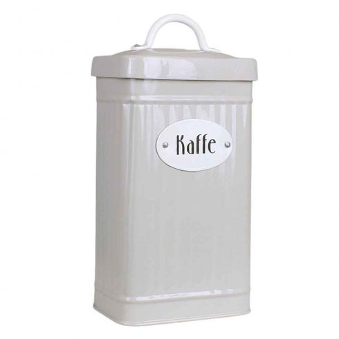 Retro Kaffeburk i järn - rektangulär Beige